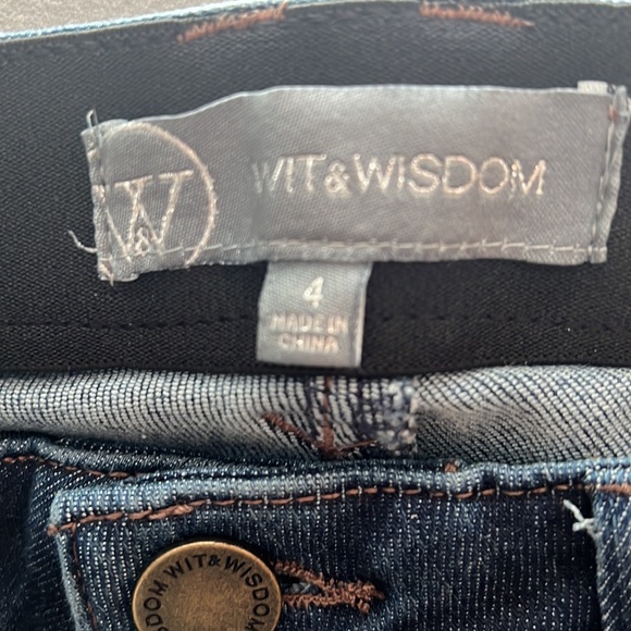 Wit & Wisdom High Rise Skinny Distressed Raw Hem Denim Jean - Picture 14 of 15